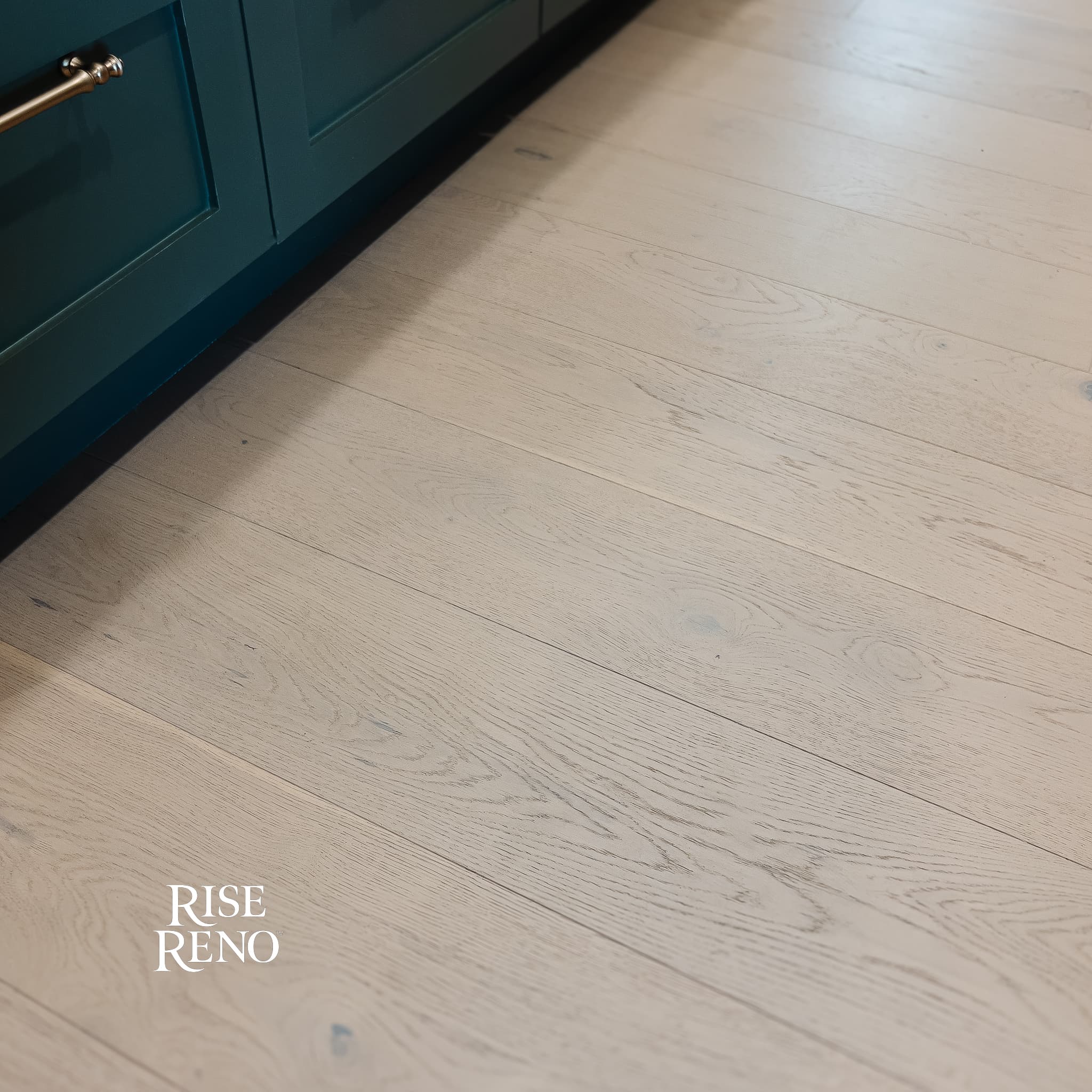 Engineered hardwood flooring detail by Rise Reno